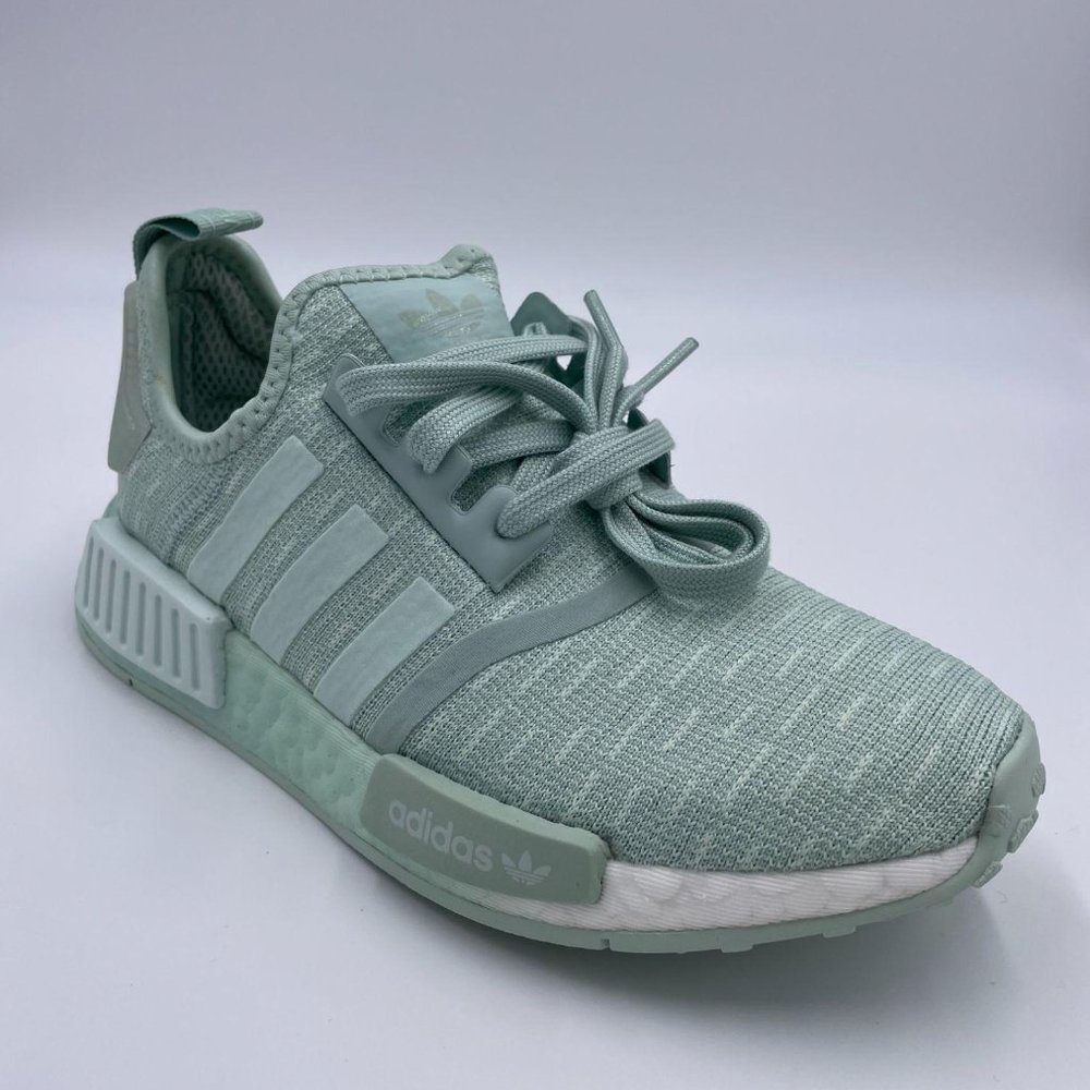 Adidas NMD R1 Green / White Womens Shoes - Picture 6 of 8